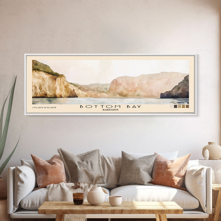 Bottom Bay, Barbados Watercolor Print, Vacation Gift, Barbados Wall Art, Vacation Wall Art, Vacatation Memories, Beach Decor, Beach Or Lakehouse Art