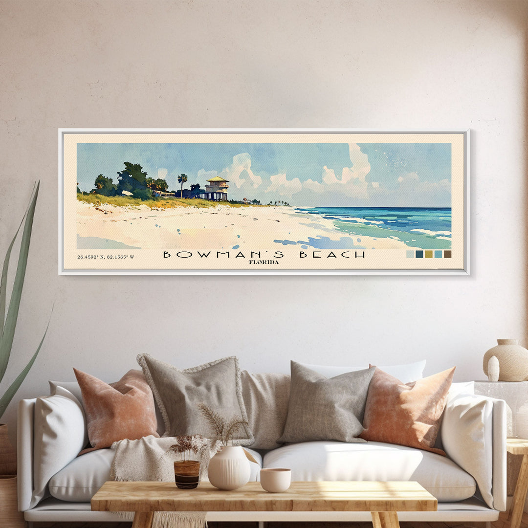 Bowman’s Beach, Florida Watercolor Print, Vacation Gift, Florida Wall Art, Vacation Wall Art, Vacatation Memories, Beach Decor, Beach Or Lakehouse Art