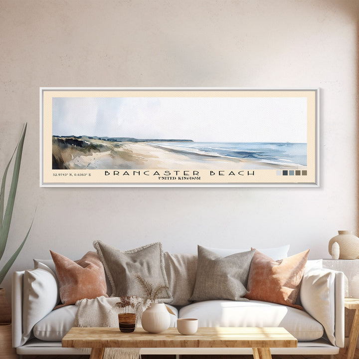Brancaster Beach, United Kingdom Watercolor Print, Vacation Gift, United Kingdom Wall Art, Beach Painting, Beach Decor, Beach Or Lakehouse Art