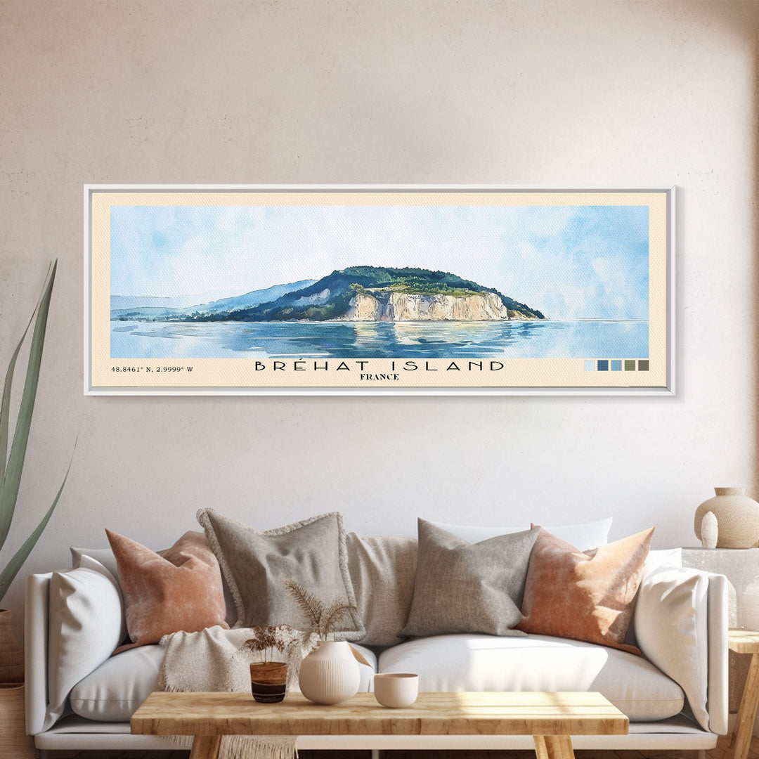 Bréhat Island, France Watercolor Beach Print, Vacation Gift, France Wall Art, Beach Painting, Beach Decor, Beach Painting