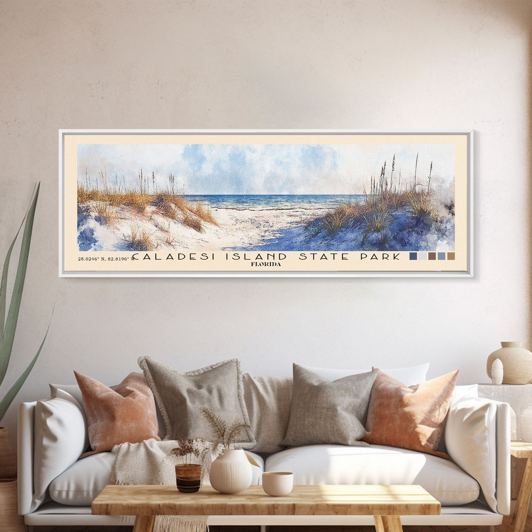 Caladesi Island State Park, Florida Watercolor Beach Print, Vacation Gift, Florida Wall Art, Beach Painting, Beach Decor, Beach Painting
