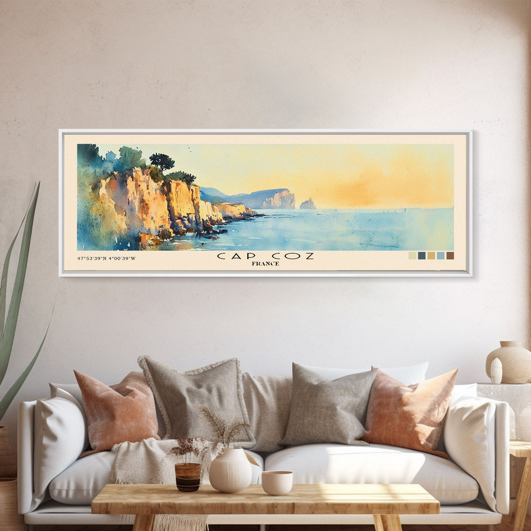 Cap Coz, France Watercolor Print, Vacation Gift, France Wall Art, Vacation Wall Art, Vacatation Memories, Beach Decor, Beach Or Lakehouse Art