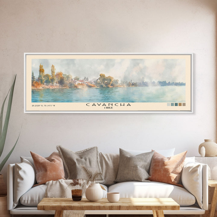 Cavancha, Chile Watercolor Print, Vacation Gift, Chile Wall Art, Vacation Wall Art, Vacatation Memories, Beach Decor, Beach Or Lakehouse Art