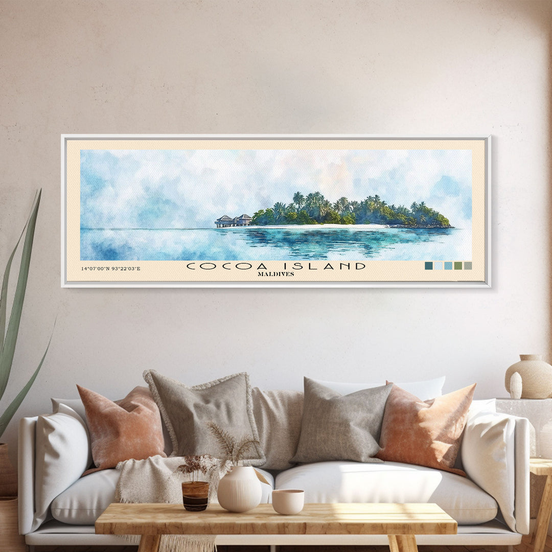 Cocos (Keeling) Islands, Australia Watercolor Print, Vacation Gift, Australia Wall Art, Beach Painting, Beach Decor, Beach Or Lakehouse Art