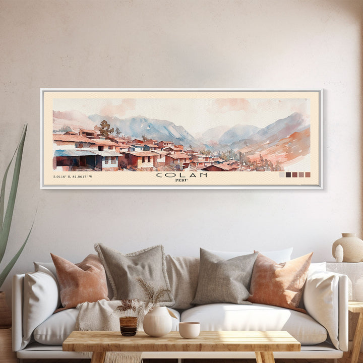 Colan, Peru Watercolor Print, Vacation Gift, Peru Wall Art, Beach Painting, Beach Decor, Beach Or Lakehouse Art