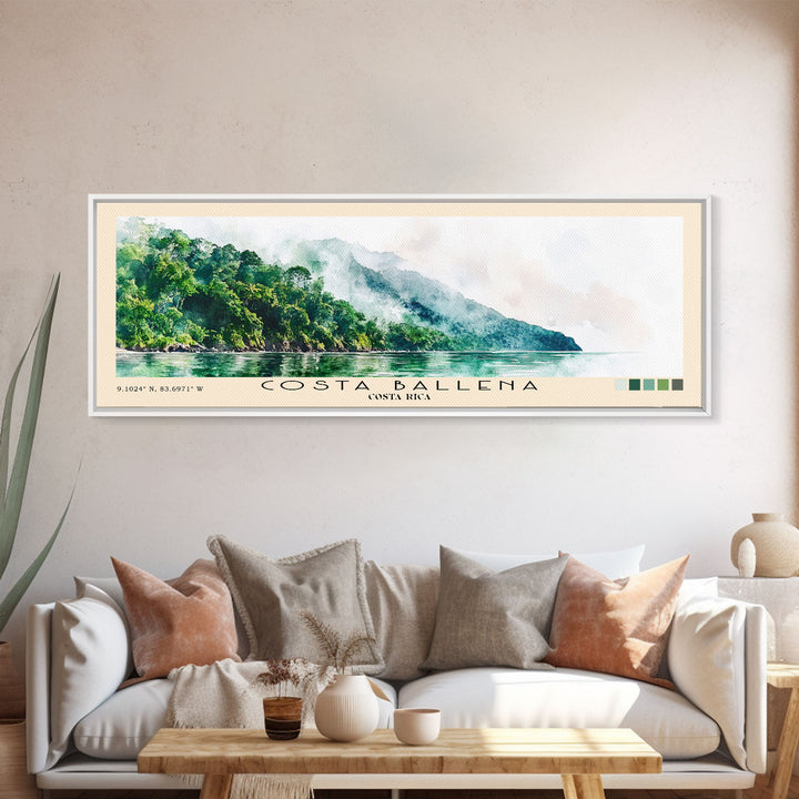Costa Ballena, Costa Rica Watercolor Print, Vacation Gift, Costa Rica Wall Art, Beach Painting, Beach Decor, Beach Or Lakehouse Art