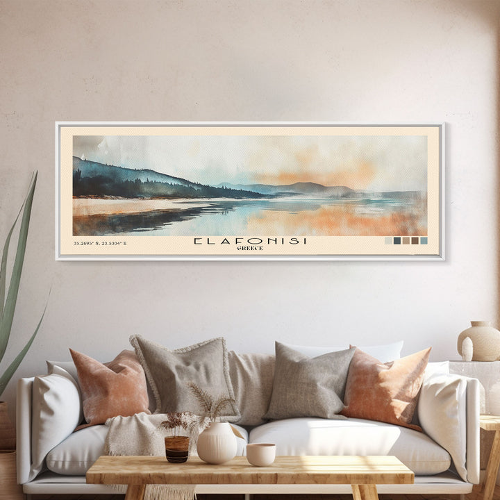Elafonisi, Greece Watercolor Print, Vacation Gift, Greece Wall Art, Vacation Wall Art, Vacatation Memories, Beach Decor, Beach Or Lakehouse Art