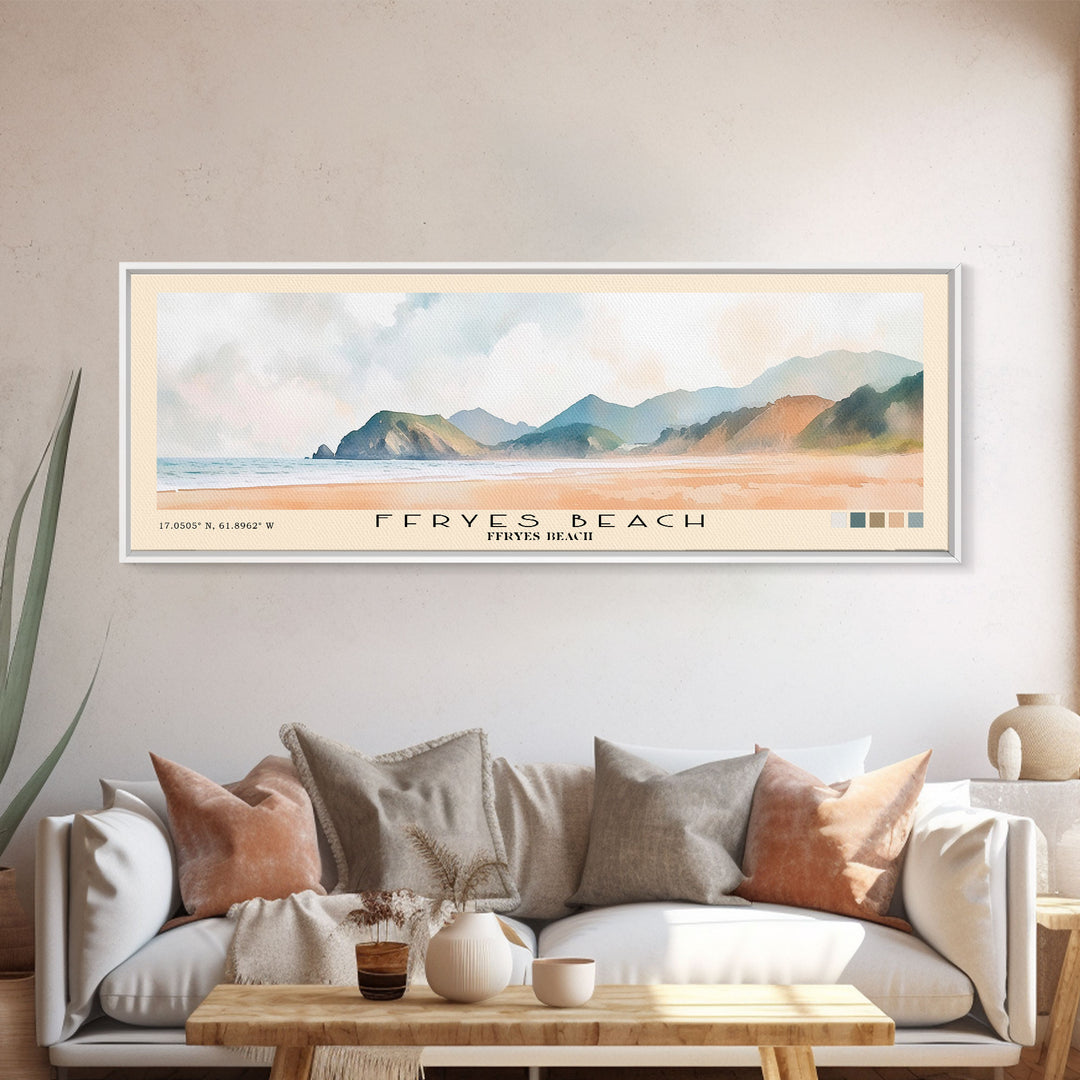 Ffryes Beach, Ffryes Beach Watercolor Print, Vacation Gift, Ffryes Beach Wall Art, Beach Painting, Beach Decor, Beach Or Lakehouse Art