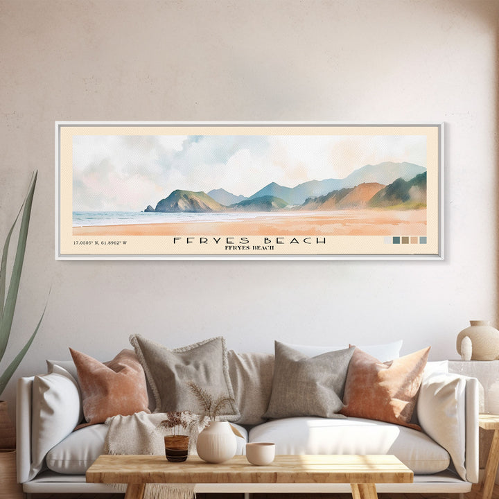 Ffryes Beach, Ffryes Beach Watercolor Print, Vacation Gift, Ffryes Beach Wall Art, Beach Painting, Beach Decor, Beach Or Lakehouse Art