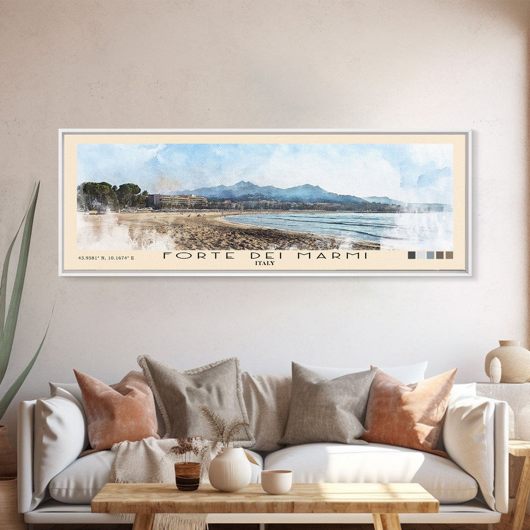 Forte dei Marmi, Italy Watercolor Print, Vacation Gift, Italy Wall Art, Vacation Wall Art, Vacatation Memories, Beach Decor, Beach Or Lakehouse Art