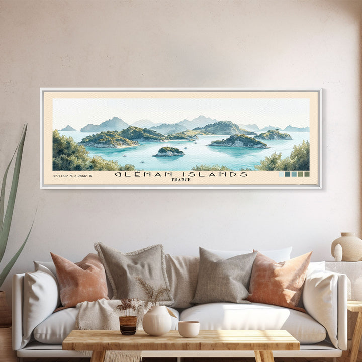 Glénan Islands, France Watercolor Print, Vacation Gift, France Wall Art, Beach Painting, Beach Decor, Beach Or Lakehouse Art