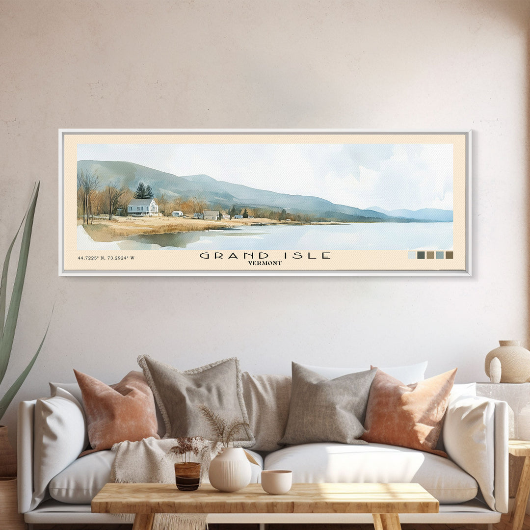 Grand Isle, Vermont Watercolor Print, Vacation Gift, Vermont Wall Art, Beach Painting, Beach Decor, Beach Or Lakehouse Art