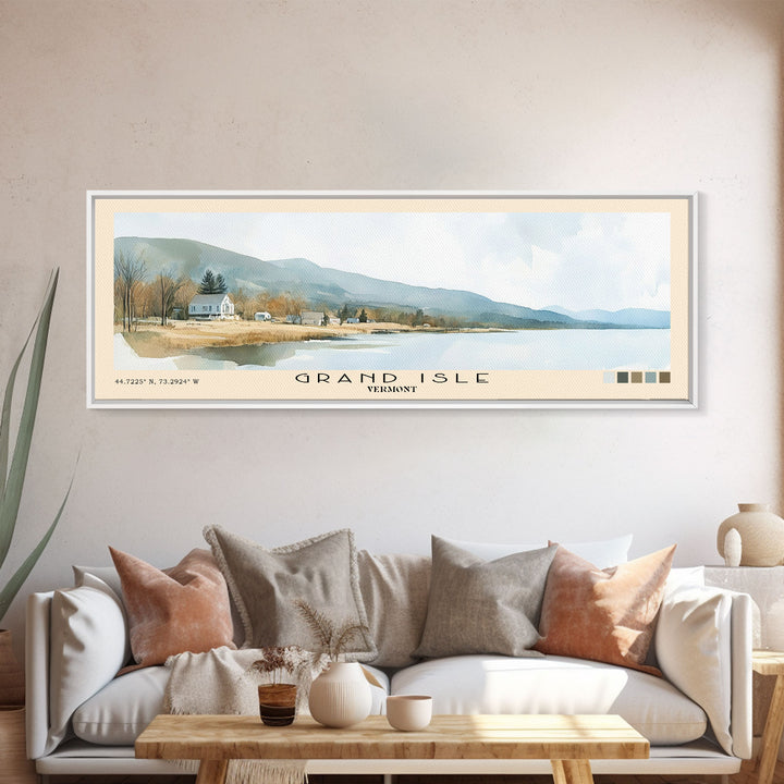 Grand Isle, Vermont Watercolor Print, Vacation Gift, Vermont Wall Art, Beach Painting, Beach Decor, Beach Or Lakehouse Art