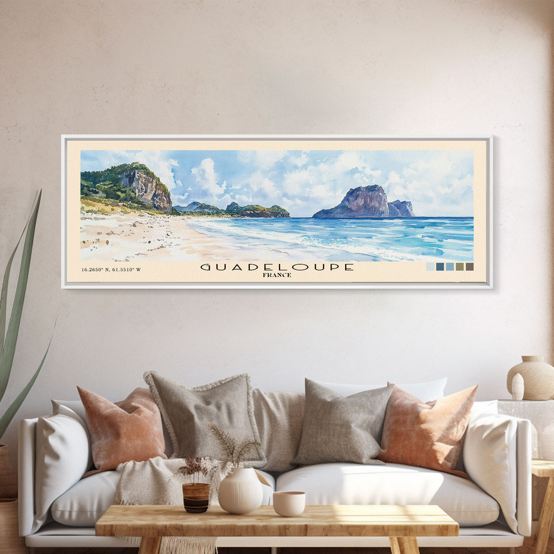 Guadeloupe, France Watercolor Print, Vacation Gift, France Wall Art, Vacation Wall Art, Vacatation Memories, Beach Decor, Beach Or Lakehouse Art