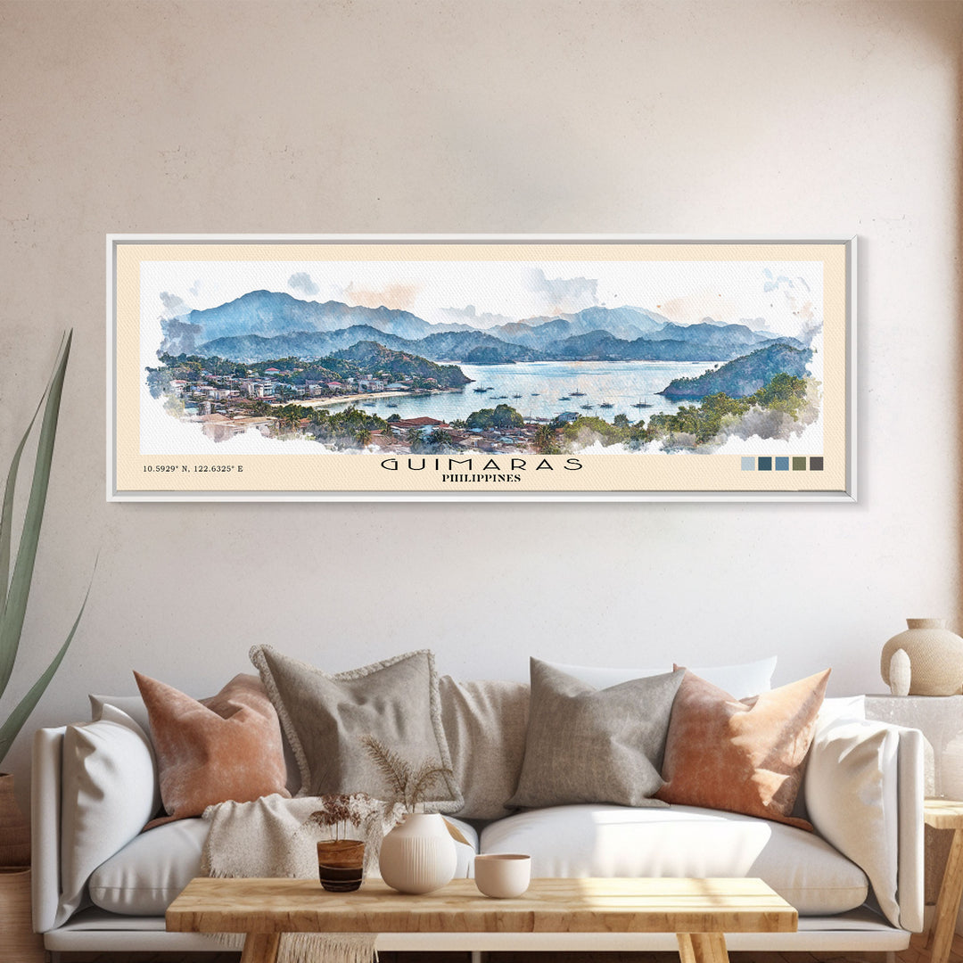 Guimaras, Philippines Watercolor Print, Vacation Gift, Philippines Wall Art, Beach Painting, Beach Decor, Beach Or Lakehouse Art