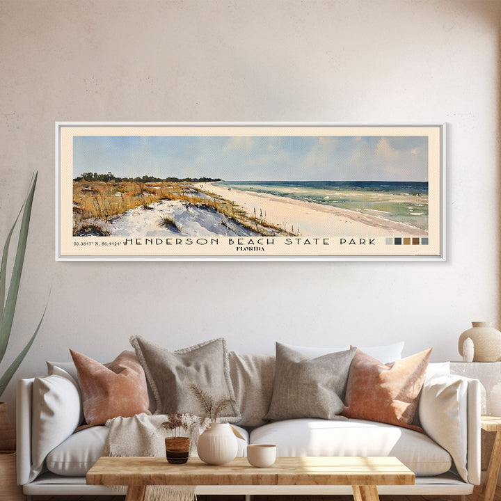 Henderson Beach State Park, Florida Watercolor Print, Vacation Gift, Florida Wall Art, Beach Painting, Beach Decor, Beach Or Lakehouse Art