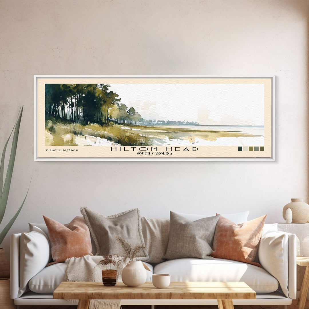 Hilton Head, South Carolina Watercolor Print, Vacation Gift, South Carolina Wall Art, Vacation Wall Art, Vacatation Memories, Beach Decor, Beach Or Lakehouse Art
