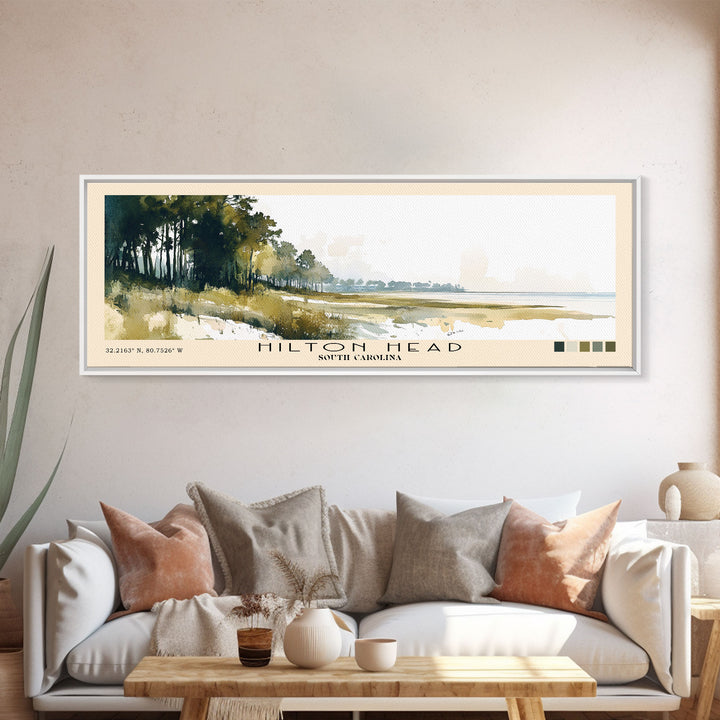 Hilton Head, South Carolina Watercolor Print, Vacation Gift, South Carolina Wall Art, Vacation Wall Art, Vacatation Memories, Beach Decor, Beach Or Lakehouse Art