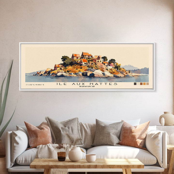Ile Aux Nattes, Madagascar Watercolor Print, Vacation Gift, Madagascar Wall Art, Beach Painting, Beach Decor, Beach Or Lakehouse Art