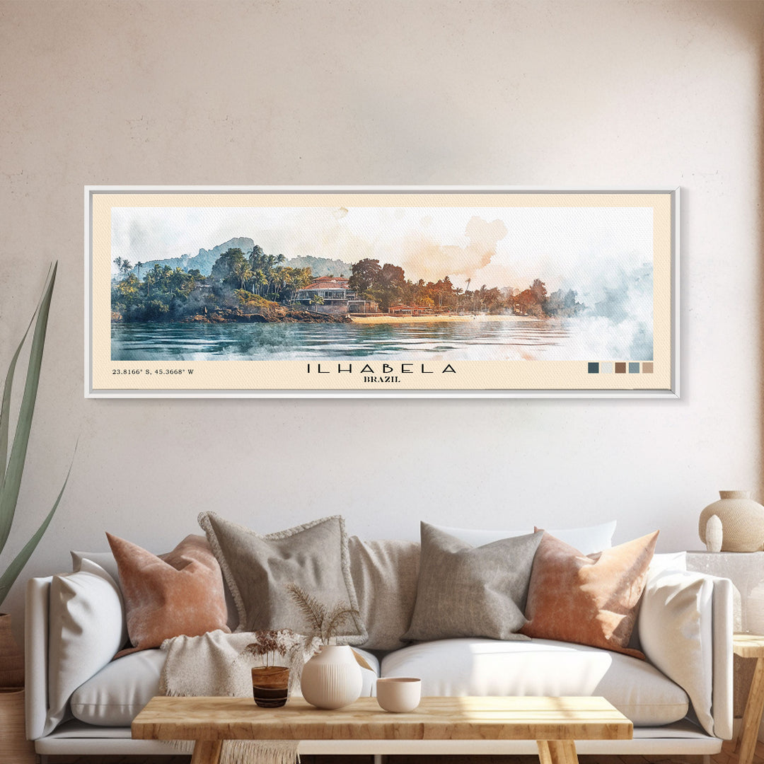 Ilhabela, Brazil Watercolor Print, Vacation Gift, Brazil Wall Art, Beach Painting, Beach Decor, Beach Or Lakehouse Art