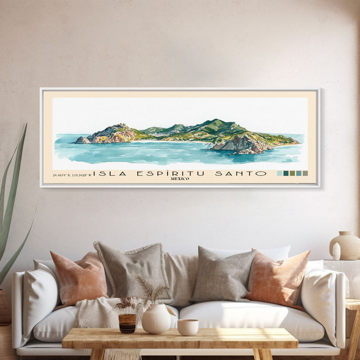 Isla Espíritu Santo, Mexico Watercolor Print, Vacation Gift, Mexico Wall Art, Vacation Wall Art, Vacatation Memories, Beach Decor, Beach Or Lakehouse Art