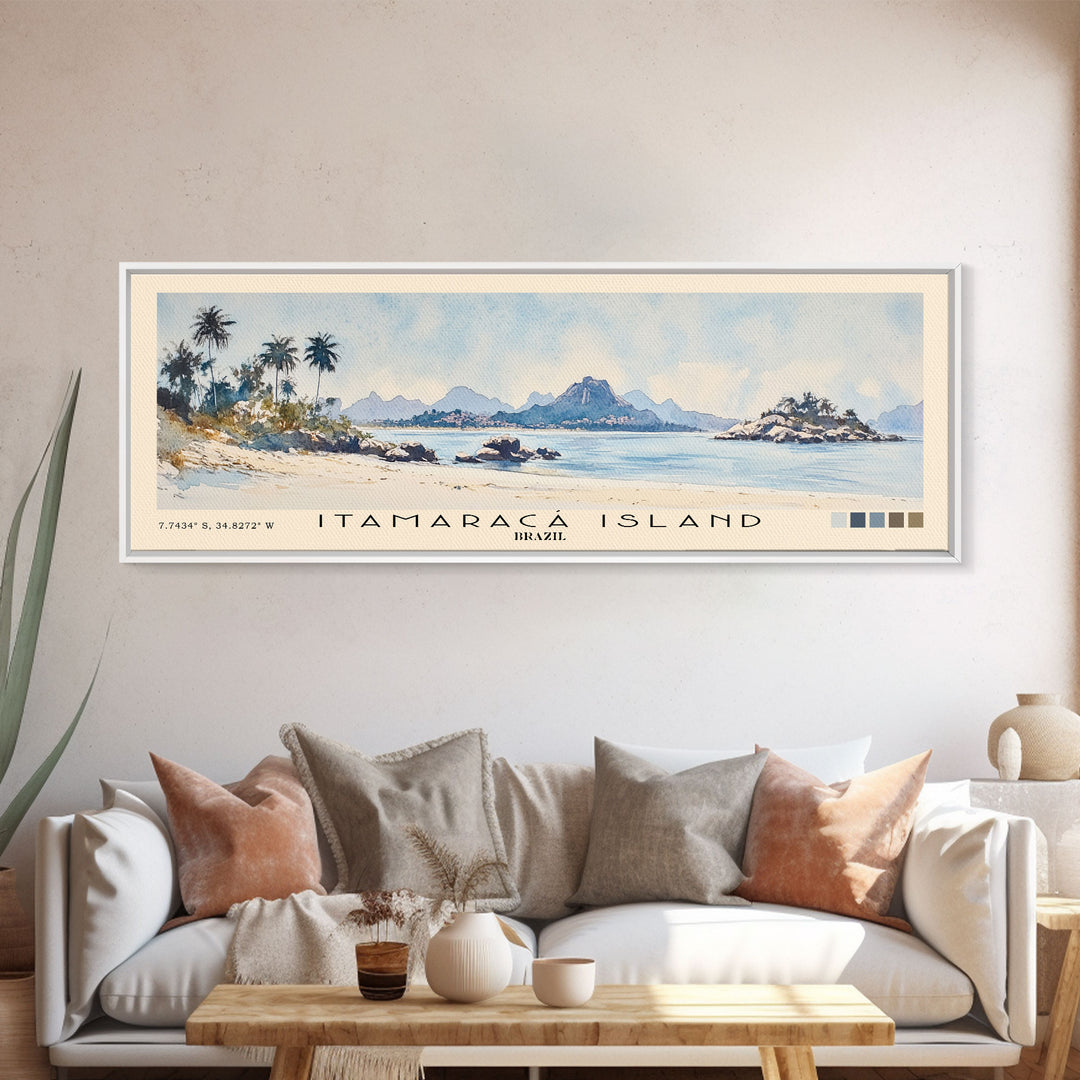 Itamaracá Island, Brazil Watercolor Print, Vacation Gift, Brazil Wall Art, Beach Painting, Beach Decor, Beach Or Lakehouse Art