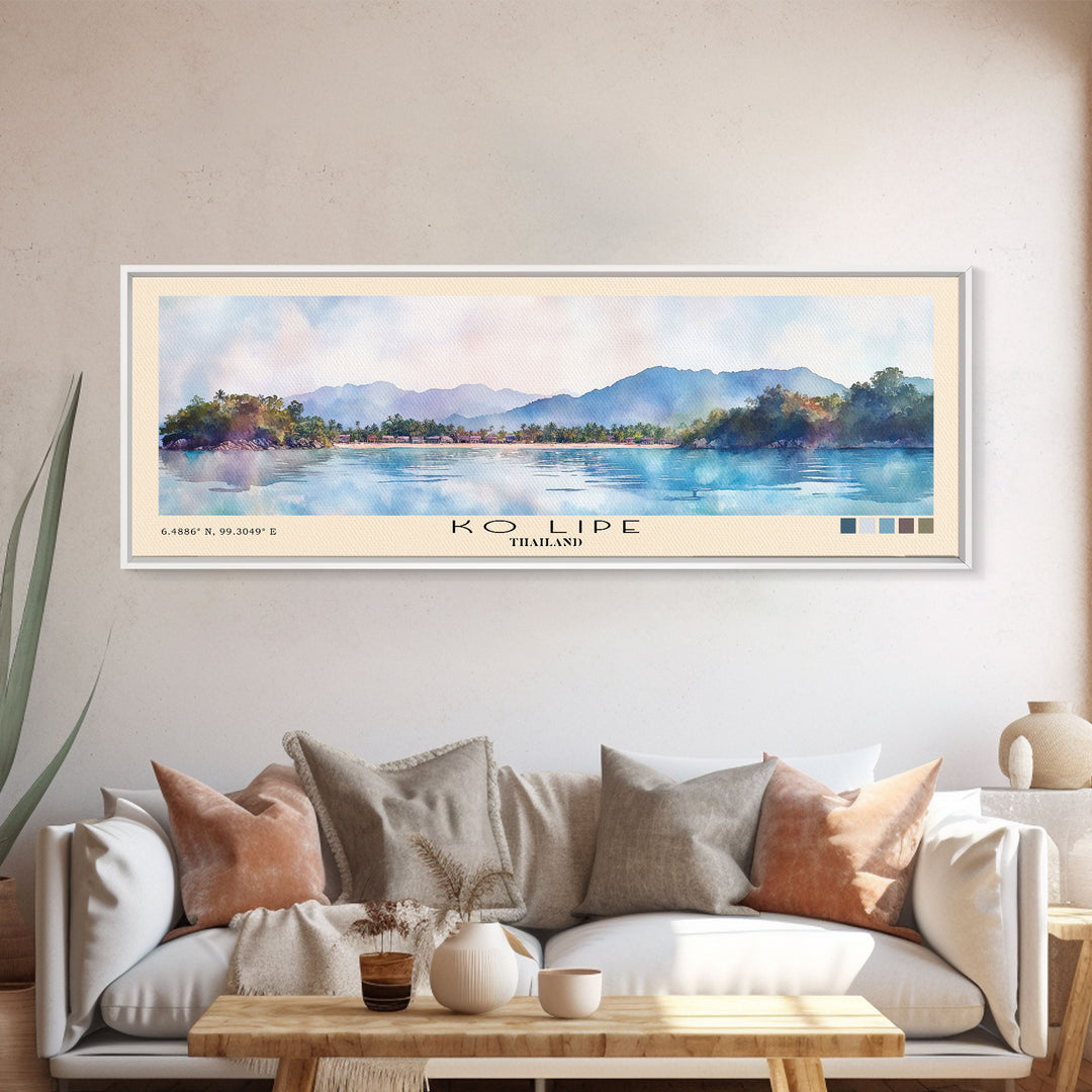 Ko Lipe, Thailand Watercolor Beach Print, Vacation Gift, Thailand Wall Art, Beach Painting, Beach Decor, Beach Painting
