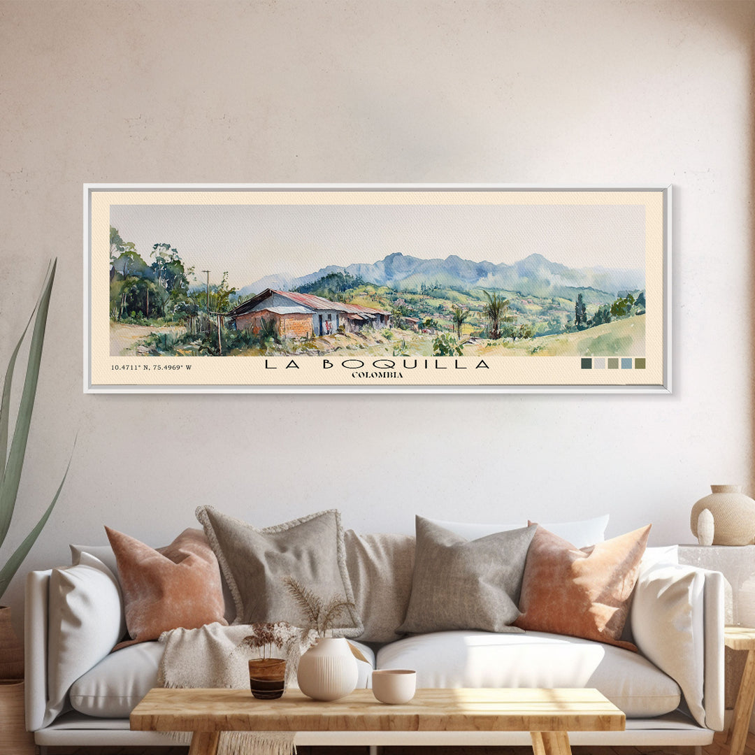 La Boquilla, Colombia Watercolor Beach Print, Vacation Gift, Colombia Wall Art, Beach Painting, Beach Decor, Beach Painting