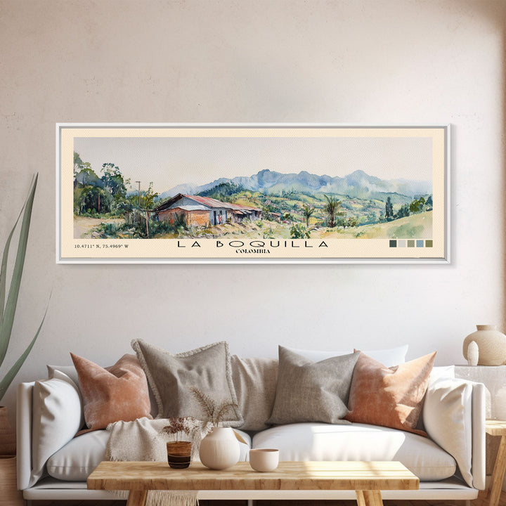 La Boquilla, Colombia Watercolor Beach Print, Vacation Gift, Colombia Wall Art, Beach Painting, Beach Decor, Beach Painting