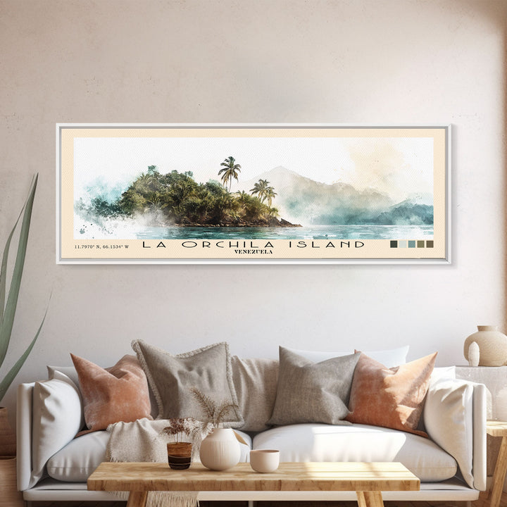 La Orchila Island, Venezuela Watercolor Beach Print, Vacation Gift, Venezuela Wall Art, Beach Painting, Beach Decor, Beach Painting