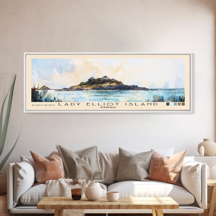 Lady Elliot Island, Australia Watercolor Print, Vacation Gift, Australia Wall Art, Beach Painting, Beach Decor, Beach Or Lakehouse Art