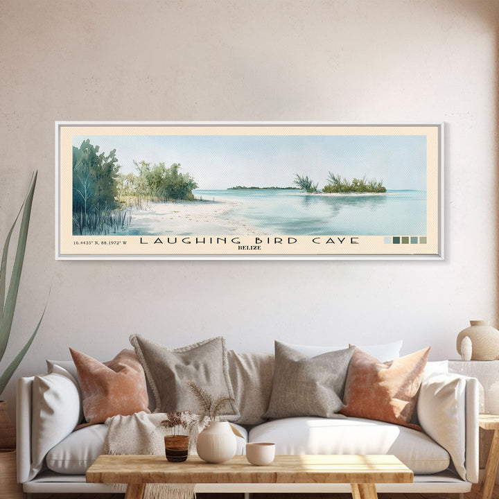 Laughing Bird Caye, Belize Watercolor Print, Vacation Gift, Belize Wall Art, Beach Painting, Beach Decor, Beach Or Lakehouse Art