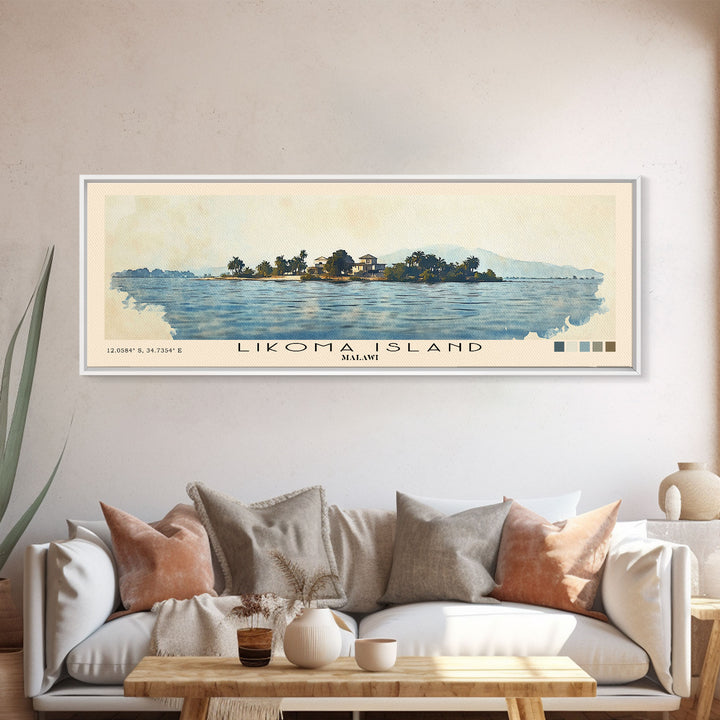 Likoma Island, Malawi Watercolor Print, Vacation Gift, Malawi Wall Art, Vacation Wall Art, Vacatation Memories, Beach Decor, Beach Or Lakehouse Art