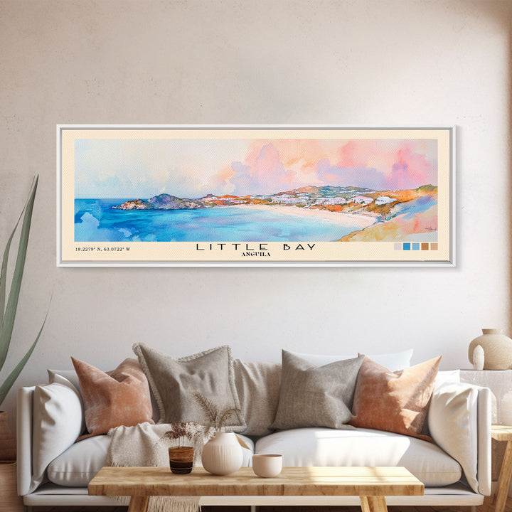 Little Bay, Anguila Watercolor Print, Vacation Gift, Anguila Wall Art, Vacation Wall Art, Vacatation Memories, Beach Decor, Beach Or Lakehouse Art