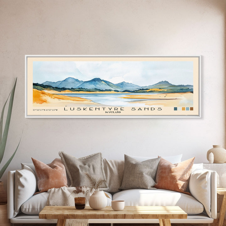 Luskentyre Sands, Scotland Watercolor Print, Vacation Gift, Scotland Wall Art, Vacation Wall Art, Vacatation Memories, Beach Decor, Beach Or Lakehouse Art