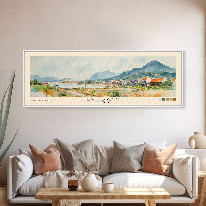 Ly Son, Vietnam Watercolor Print, Vacation Gift, Vietnam Wall Art, Beach Painting, Beach Decor, Beach Or Lakehouse Art
