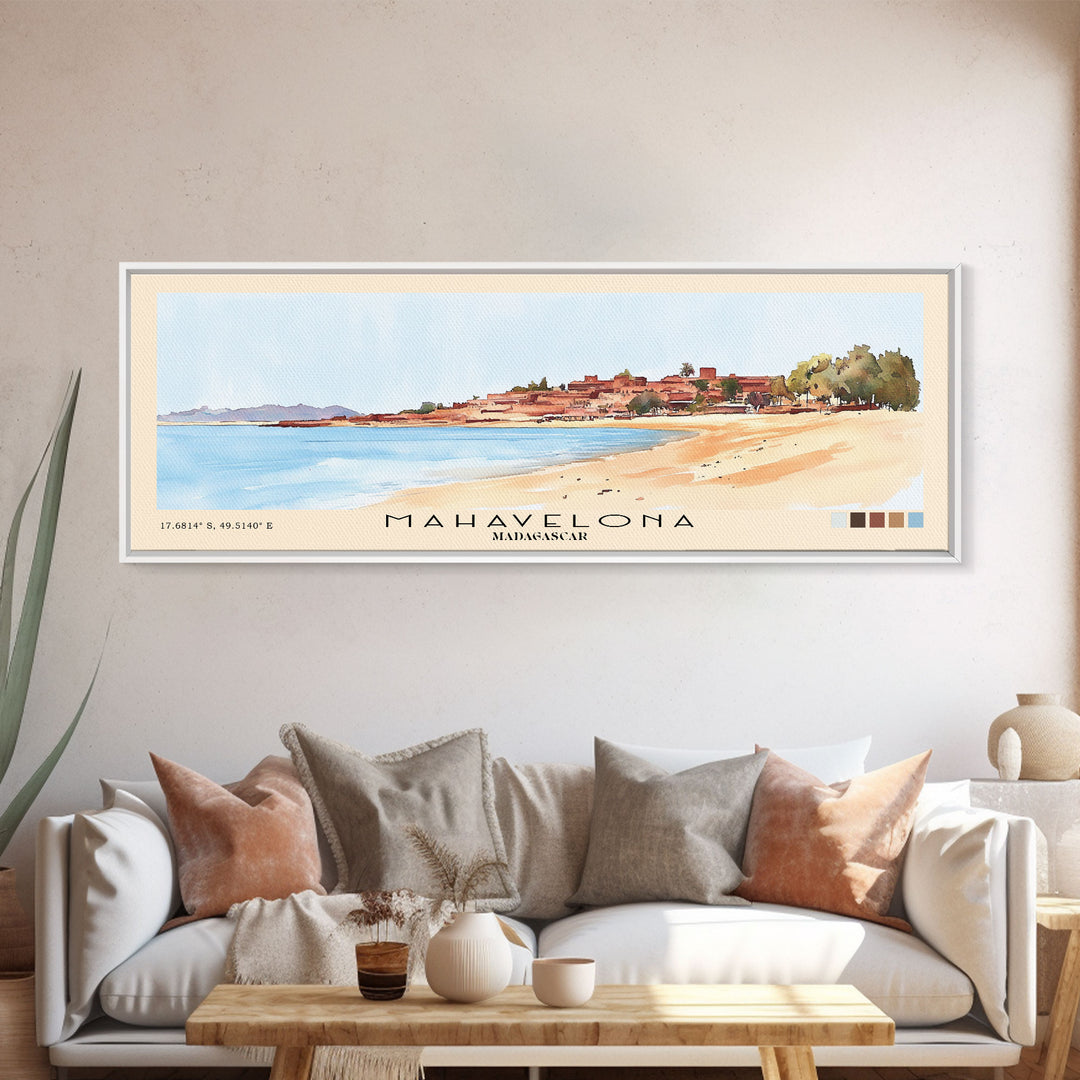 Mahavelona, Madagascar Watercolor Print, Vacation Gift, Madagascar Wall Art, Vacation Wall Art, Vacatation Memories, Beach Decor, Beach Or Lakehouse Art