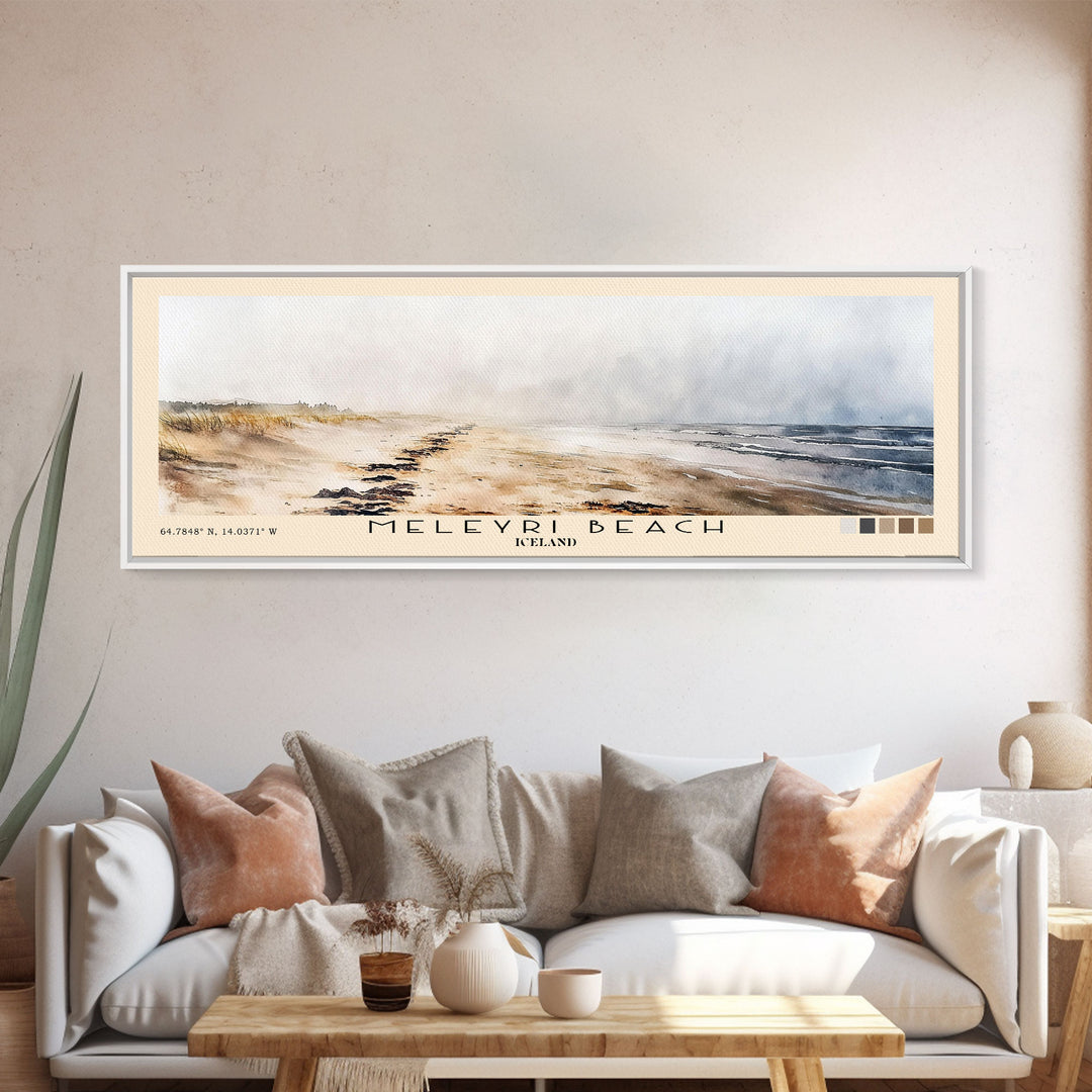 Meleyri Beach, Iceland Watercolor Print, Vacation Gift, Iceland Wall Art, Vacation Wall Art, Vacatation Memories, Beach Decor, Beach Or Lakehouse Art