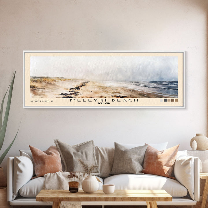 Meleyri Beach, Iceland Watercolor Print, Vacation Gift, Iceland Wall Art, Vacation Wall Art, Vacatation Memories, Beach Decor, Beach Or Lakehouse Art