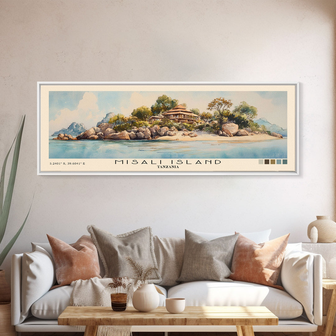 Misali Island, Tanzania Watercolor Print, Vacation Gift, Tanzania Wall Art, Vacation Wall Art, Vacatation Memories, Beach Decor, Beach Or Lakehouse Art