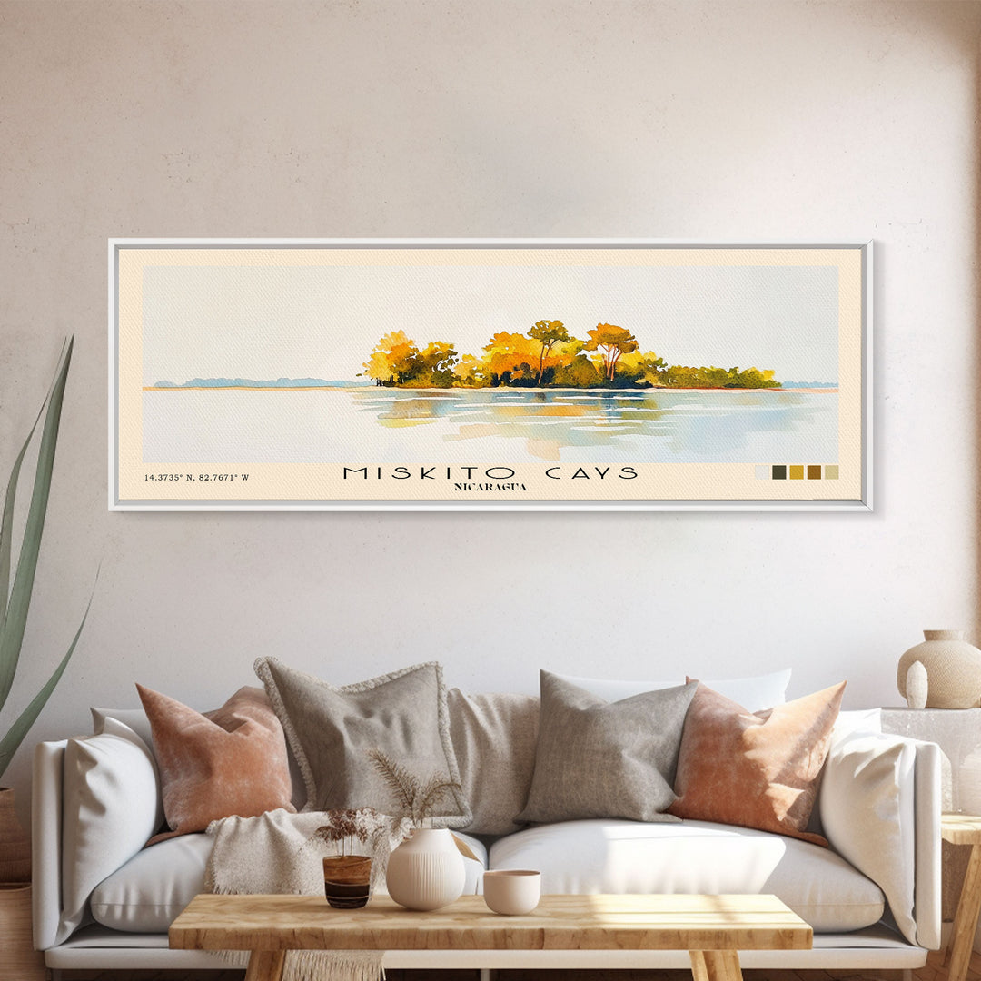 Miskito Cays, Nicaragua Watercolor Print, Vacation Gift, Nicaragua Wall Art, Beach Painting, Beach Decor, Beach Or Lakehouse Art