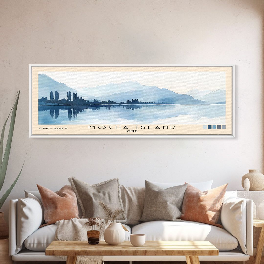 Mocha Island, Chile Watercolor Print, Vacation Gift, Chile Wall Art, Vacation Wall Art, Vacatation Memories, Beach Decor, Beach Or Lakehouse Art