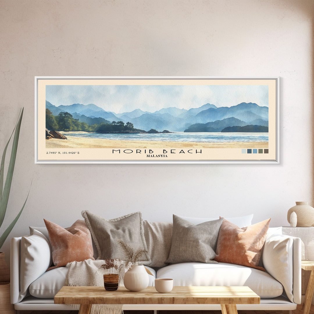 Morib Beach, Malasyia Watercolor Print, Vacation Gift, Malasyia Wall Art, Beach Painting, Beach Decor, Beach Or Lakehouse Art