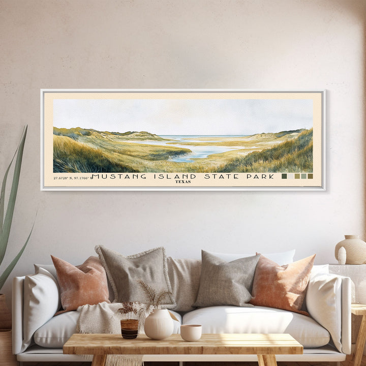 Mustang Island State Park, Texas Watercolor Print, Vacation Gift, Texas Wall Art, Vacation Wall Art, Vacatation Memories, Beach Decor, Beach Or Lakehouse Art