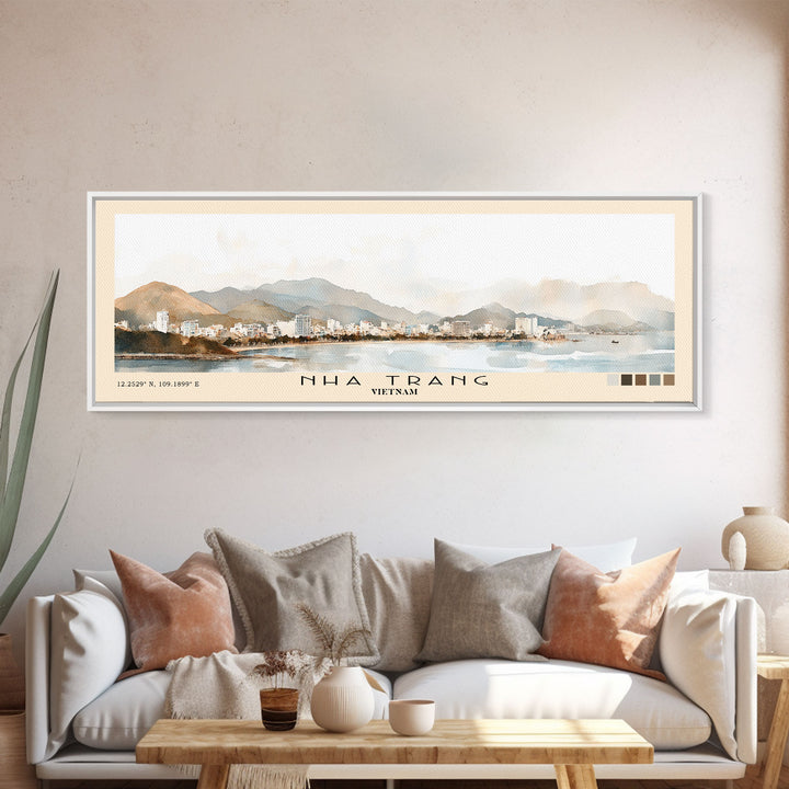 Nha Trang, Vietnam Watercolor Print, Vacation Gift, Vietnam Wall Art, Vacation Wall Art, Vacatation Memories, Beach Decor, Beach Or Lakehouse Art
