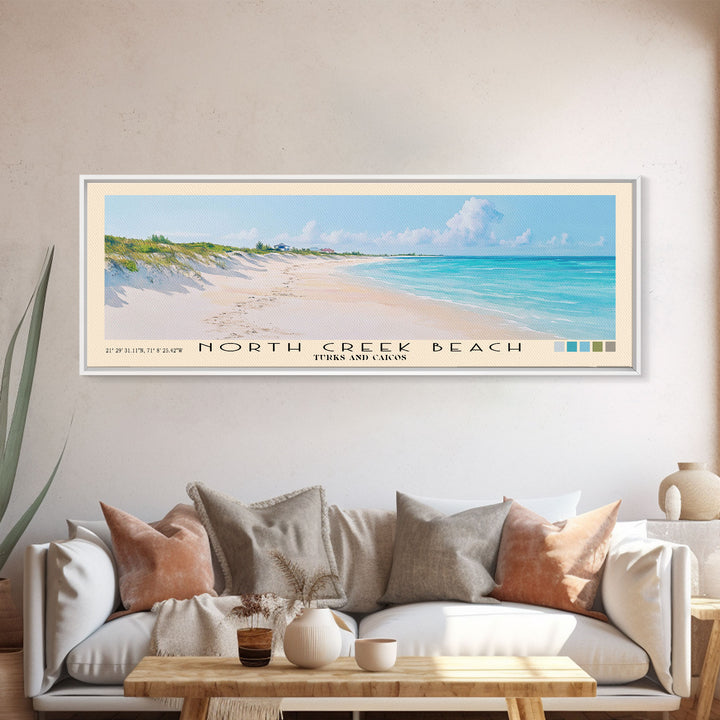 North Creek Beach, Turks and Caicos Watercolor Print, Vacation Gift, Turks and Caicos Wall Art, Beach Painting, Beach Decor, Beach Or Lakehouse Art
