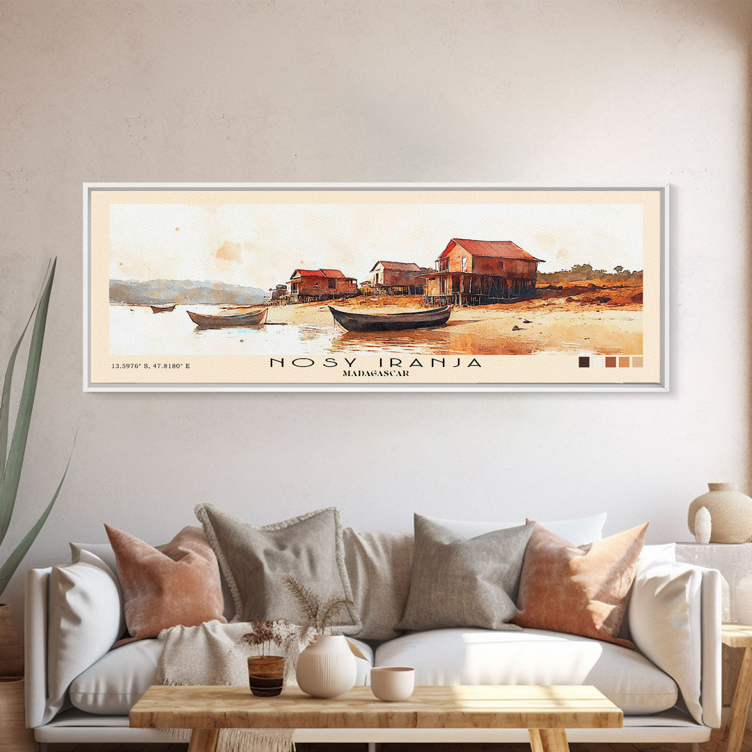 Nosy Iranja, Madagascar Watercolor Print, Vacation Gift, Madagascar Wall Art, Beach Painting, Beach Decor, Beach Or Lakehouse Art