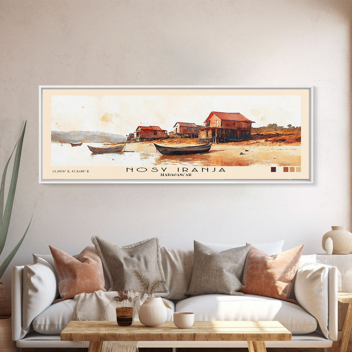 Nosy Iranja, Madagascar Watercolor Print, Vacation Gift, Madagascar Wall Art, Beach Painting, Beach Decor, Beach Or Lakehouse Art