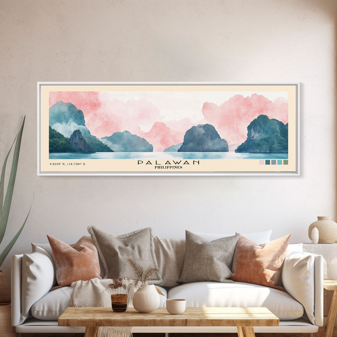 Palawan, Philippines Watercolor Print, Vacation Gift, Philippines Wall Art, Vacation Wall Art, Vacatation Memories, Beach Decor, Beach Or Lakehouse Art
