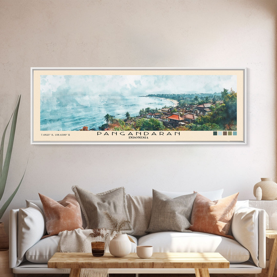 Pangandaran, Indonesia Watercolor Print, Vacation Gift, Indonesia Wall Art, Beach Painting, Beach Decor, Beach Or Lakehouse Art